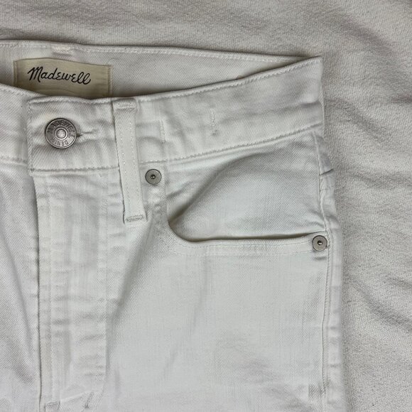 Madewell The Petite Perfect Vintage Jean in Tile White: Raw-Hem Edition Size 24P - Picture 8 of 16